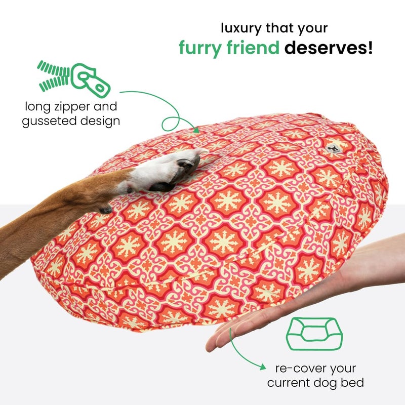 Molly Mutt Medium to Large Dog Bed Cover - Papillon Print - Measures 36â€ x 5â€™â€™ - 100% Cotton - Durable - Breathable - Sustainable - Machine Washable Dog Bed Cover - Image 5